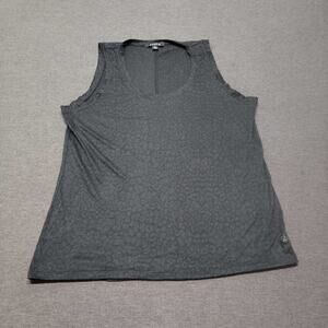 Zobha Women's Black Leopard Print Racerback Athletic Tank Top Size M